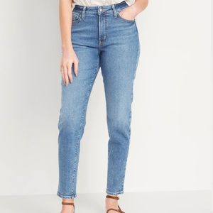High waisted O.G. Straight medium wash extra stretch jeans